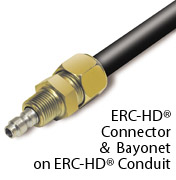 ERC-HD Connector & ERC Bayonet on ERC-HD Conduit